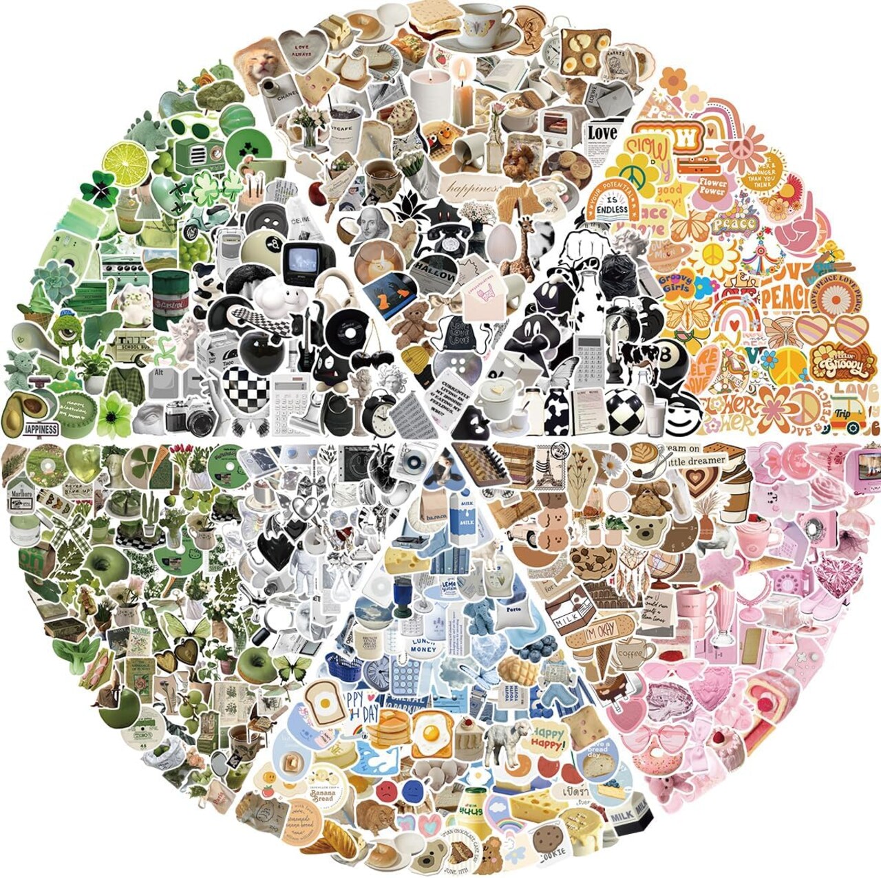 640PCS Aesthetic Stickers - VSCO Stickers Aesthetic for Water Bottles